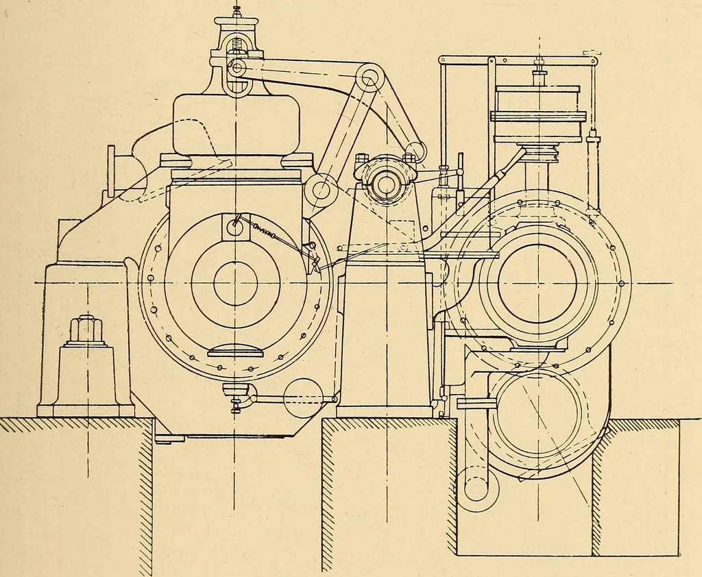 An illustration from The internal combustion engine; being a text book on gas, oil and petrol engines, for the use of students and engineers, 1909, leaf 142
