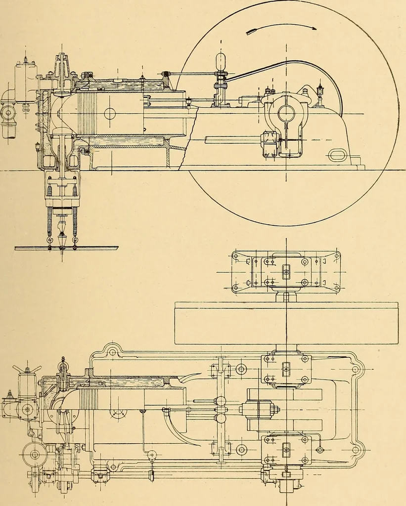 An illustration from The internal combustion engine; being a text book on gas, oil and petrol engines, for the use of students and engineers, 1909, leaf 152