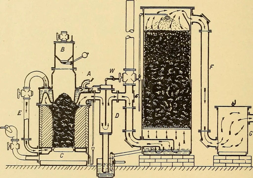 An illustration from The internal combustion engine; being a text book on gas, oil and petrol engines, for the use of students and engineers, 1909, leaf 201
