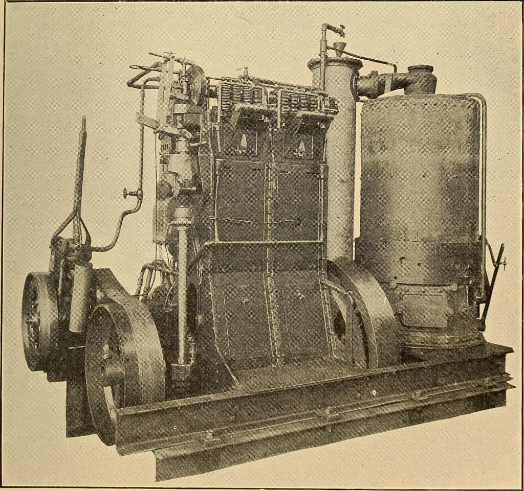 An illustration from The internal combustion engine; being a text book on gas, oil and petrol engines, for the use of students and engineers, 1909, leaf 218