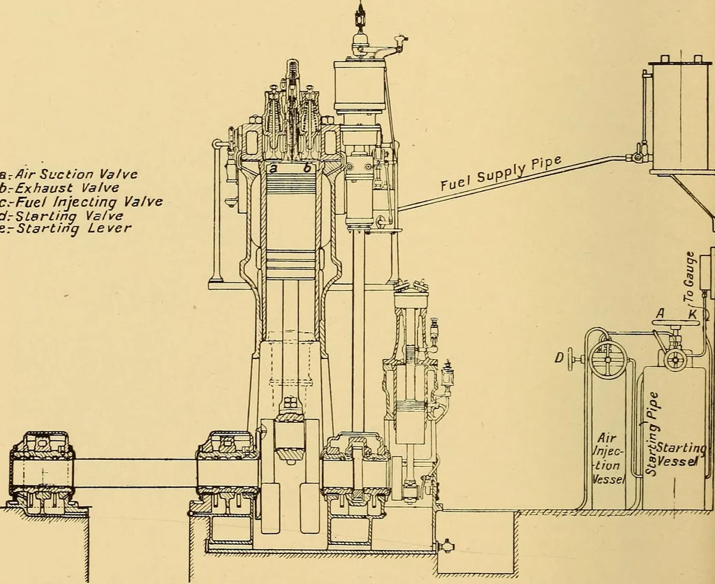 An illustration from The internal combustion engine; being a text book on gas, oil and petrol engines, for the use of students and engineers, 1909, leaf 259