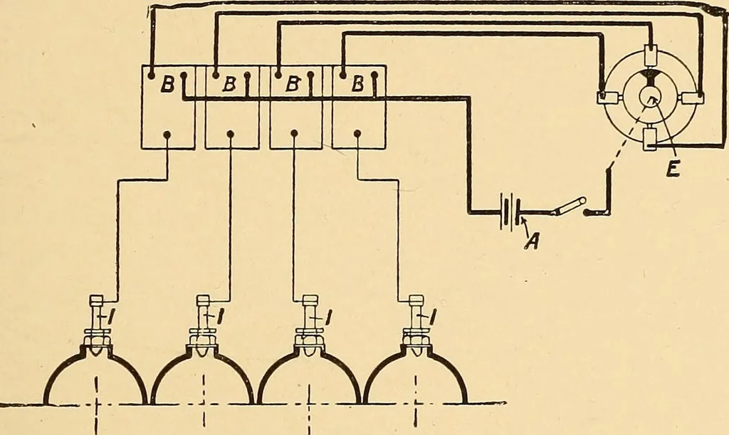 An illustration from The internal combustion engine; being a text book on gas, oil and petrol engines, for the use of students and engineers, 1909, leaf 296