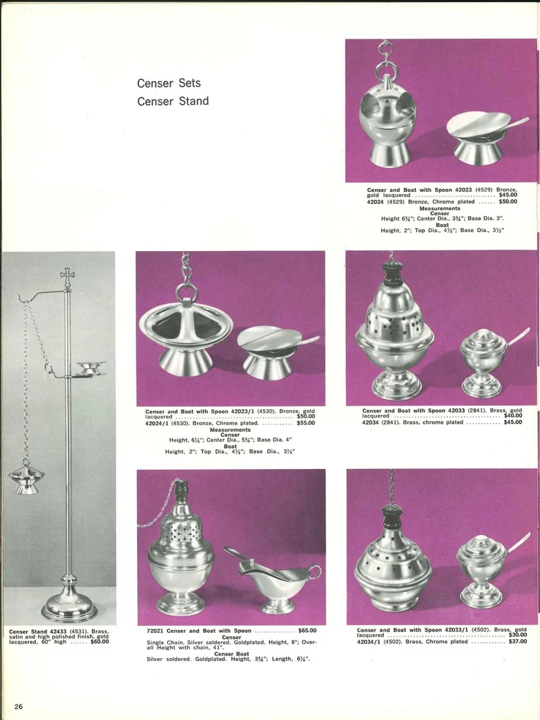 An illustration from International SIlver - Sacred Vessels and Church Appointments 1969, 1969, leaf 27