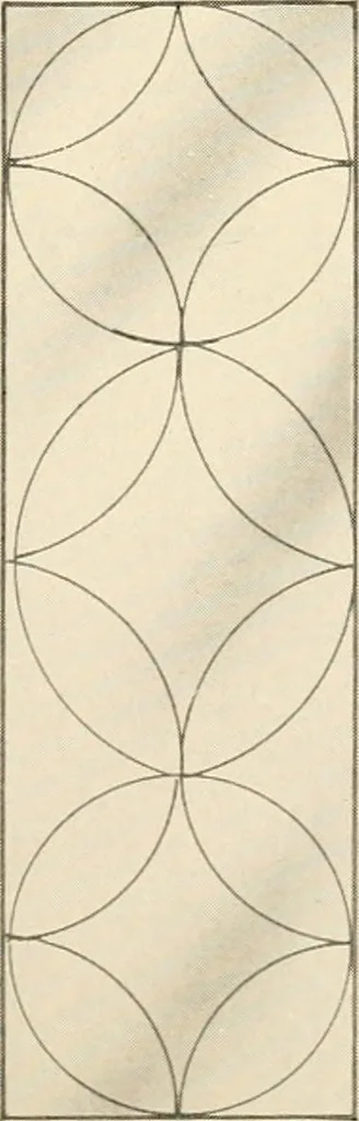 An illustration from International art glass catalogue : art and beveled glass in all its branches : church, memorial, society and domestic windows, Art Nouveau, prism, mitre beveled plate, leaded bevel, etc., 1914, leaf 10