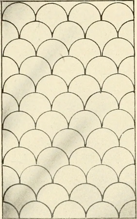 An illustration from International art glass catalogue : art and beveled glass in all its branches : church, memorial, society and domestic windows, Art Nouveau, prism, mitre beveled plate, leaded bevel, etc., 1914, leaf 13