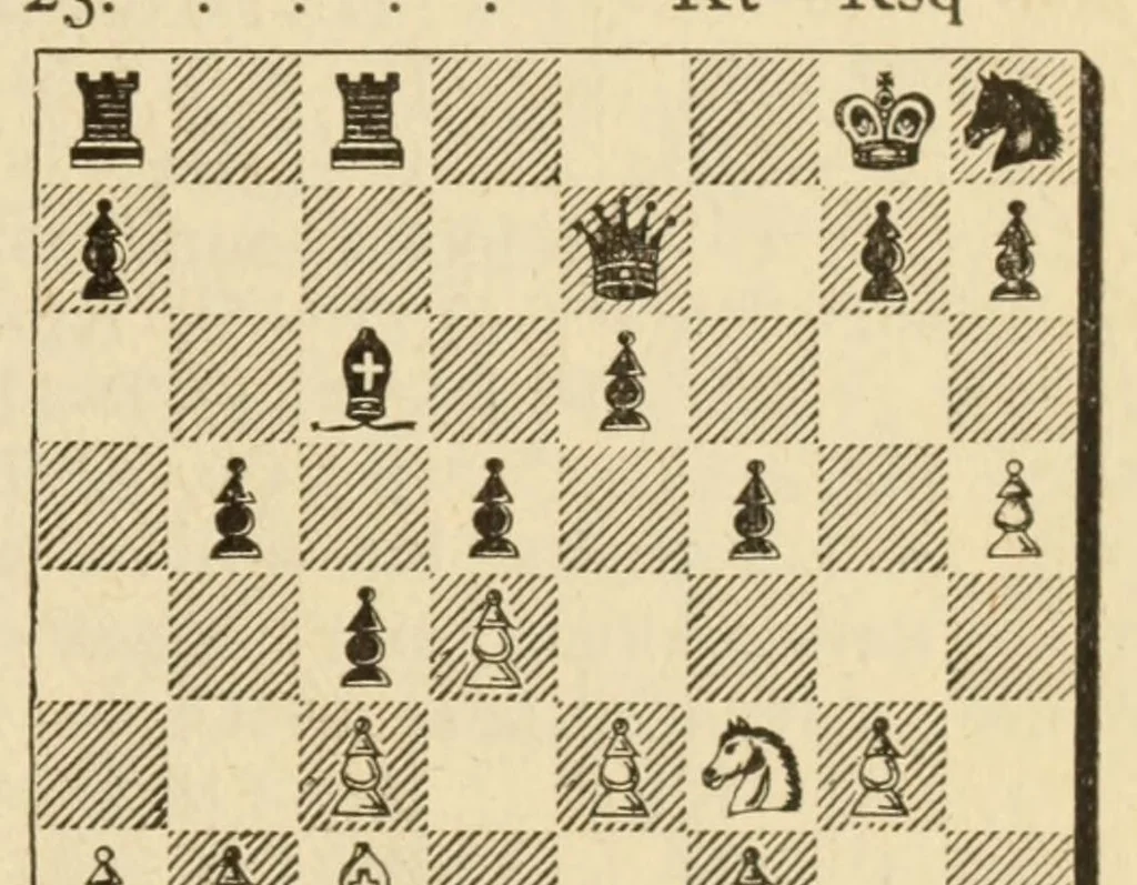 An illustration from The international chess congress, St. Petersburg, 1909, 1910, leaf 115