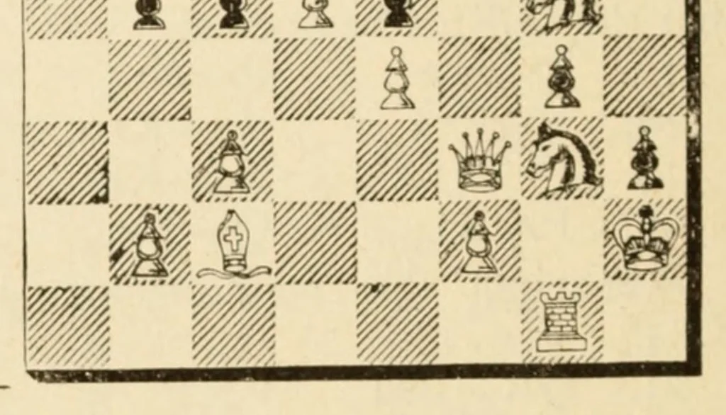 An illustration from The international chess congress, St. Petersburg, 1909, 1910, leaf 144