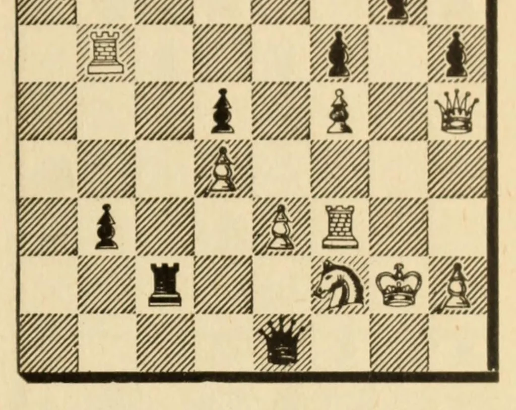 An illustration from The international chess congress, St. Petersburg, 1909, 1910, leaf 31