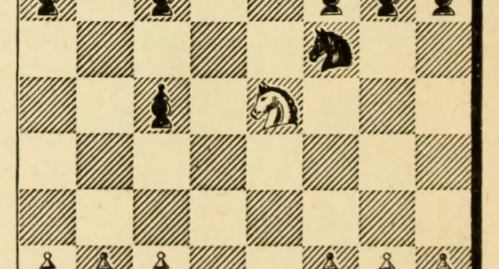 An illustration from The international chess congress, St. Petersburg, 1909, 1910, leaf 60