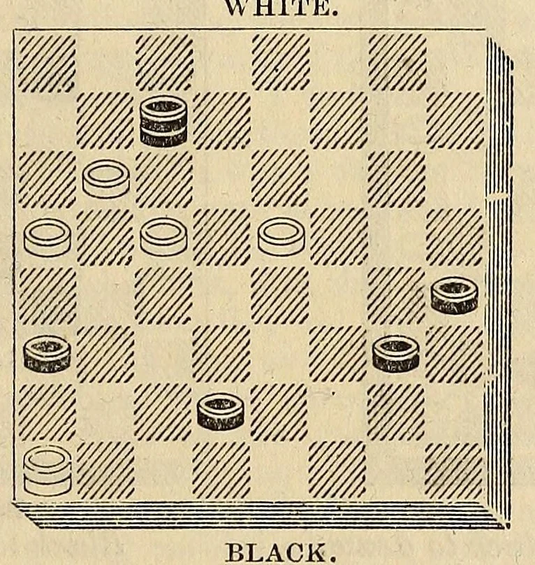 An illustration from The International draughts magazine, 1888, leaf 235