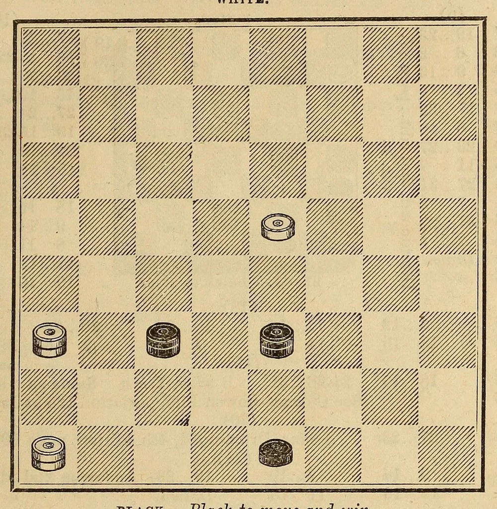 An illustration from The International draughts magazine, 1888, leaf 25