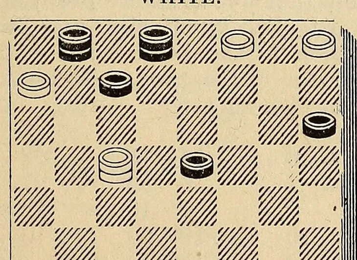 An illustration from The International draughts magazine, 1888, leaf 253
