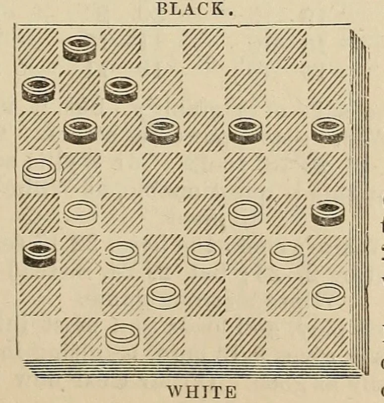 An illustration from The International draughts magazine, 1888, leaf 325