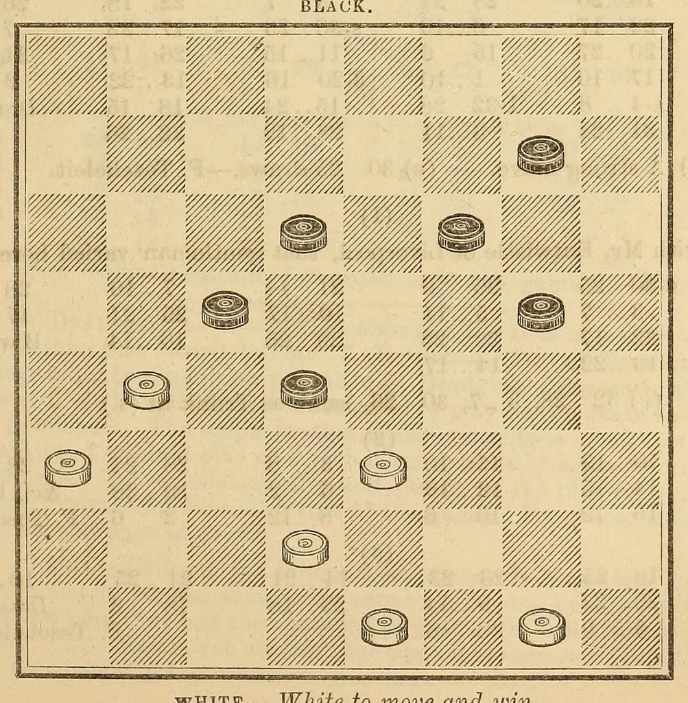 An illustration from The International draughts magazine, 1888, leaf 97