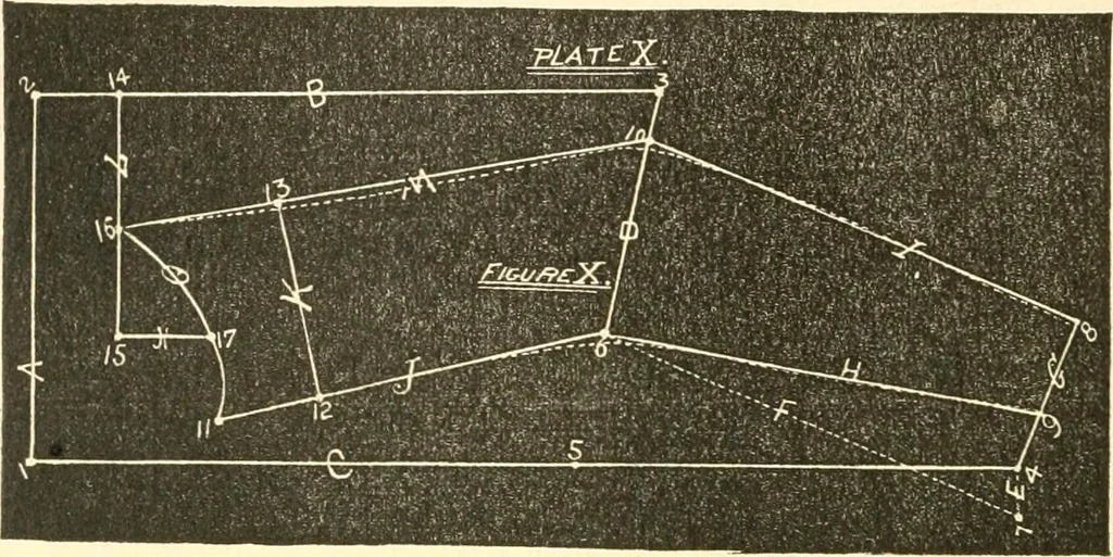 An illustration from The international encyclopedia of scientific tailor principles, for all kinds and styles of garment-making ... Also designing ... embroidery, crocheting, knitting, worsted work, fancy and artistic needle work .., 1885, leaf 91