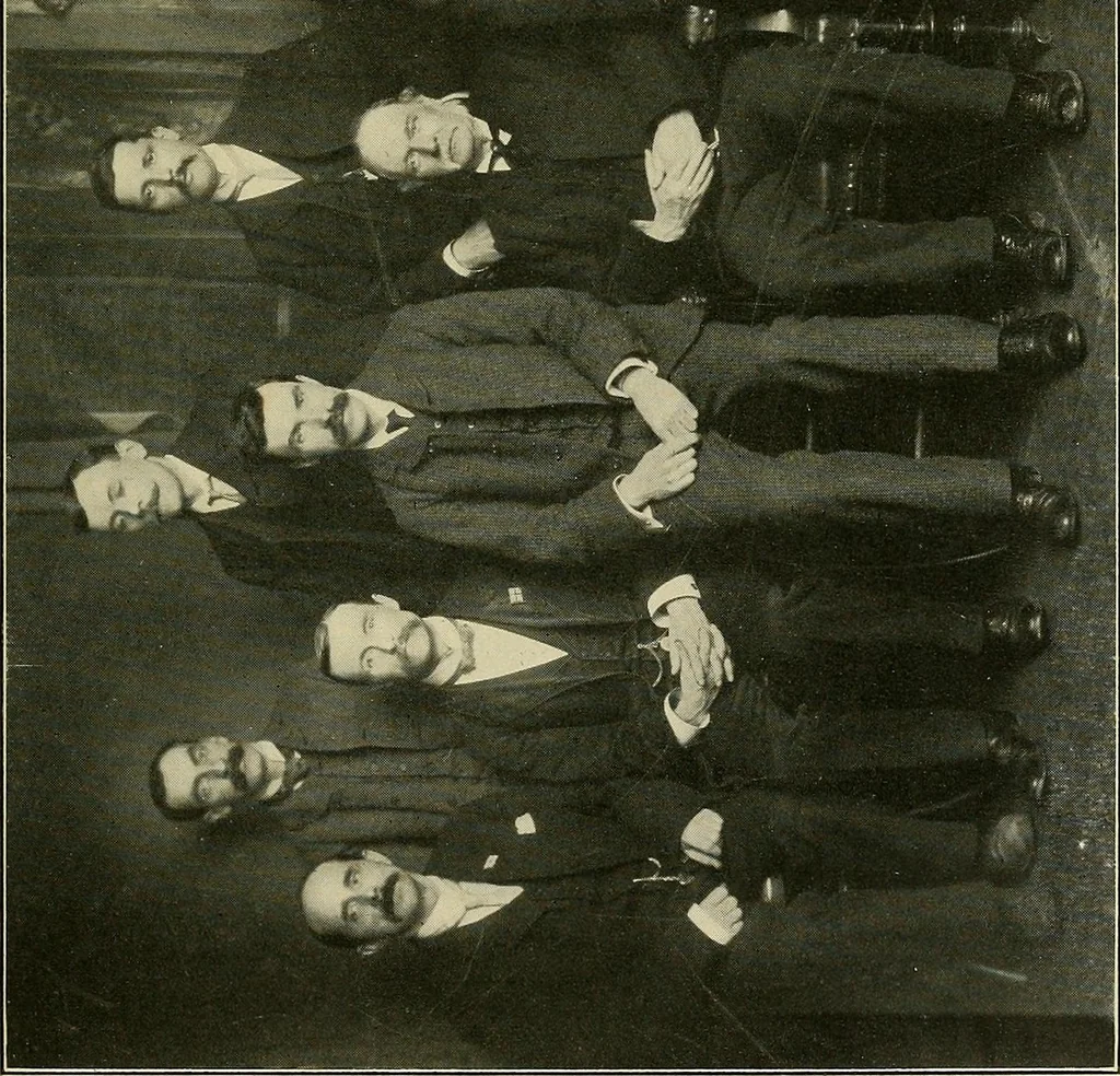 An illustration from International match. Complete record of the [checker] games played between players of Great Britain and the United States, Boston, March 14th to 25th, 1905, 1906, leaf 18