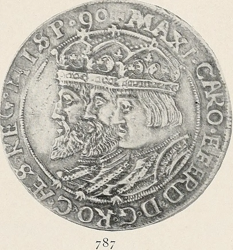 An illustration from International medallic exhibition of the American numismatic society, opening on the twelfth of March, 1910. Catalogue (coins), 1910, leaf 54