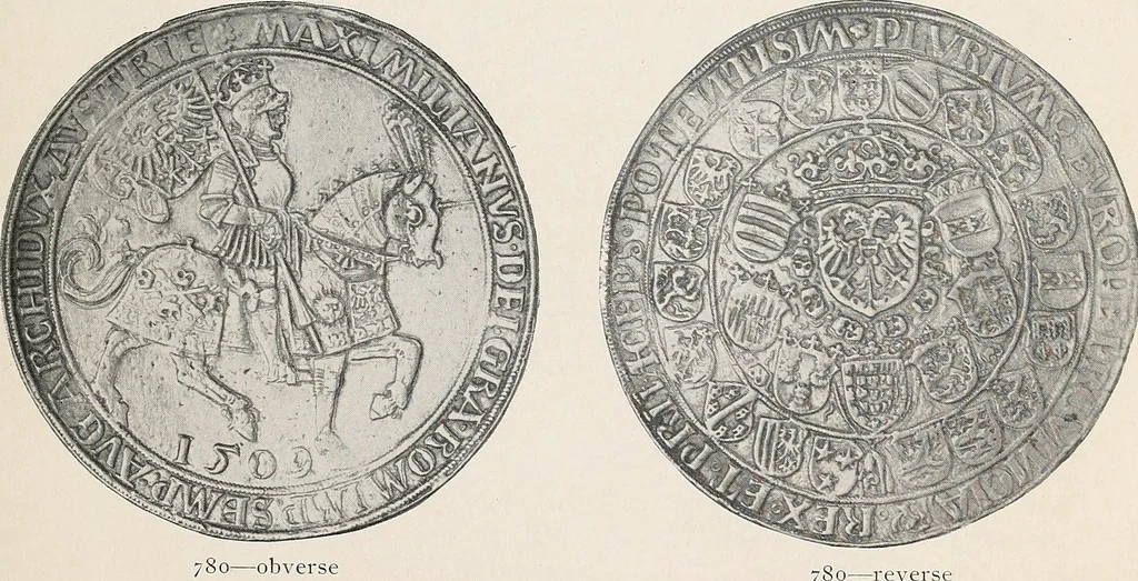 An illustration from International medallic exhibition of the American numismatic society, opening on the twelfth of March, 1910. Catalogue (coins), 1910, leaf 64
