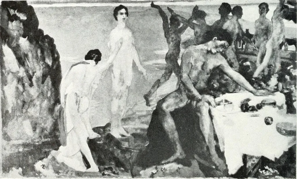 An illustration from International studio, 1897, leaf 13