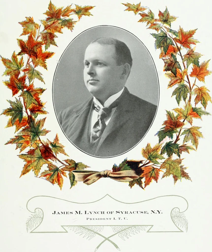 An illustration from International Typographical Union souvenir for 1905 : fifty-first session, I.T.U. held in Toronto, Canada, August 14 to 19 1905, under auspices of Toronto Union, no. 91. --, 1905, leaf 32