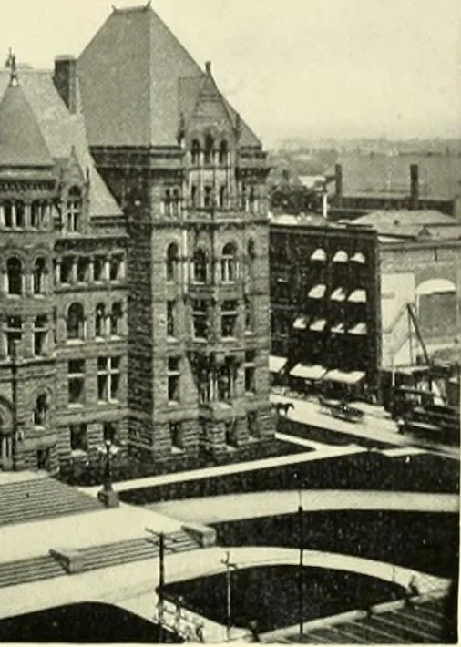 An illustration from International Typographical Union souvenir for 1905 : fifty-first session, I.T.U. held in Toronto, Canada, August 14 to 19 1905, under auspices of Toronto Union, no. 91. --, 1905, leaf 35