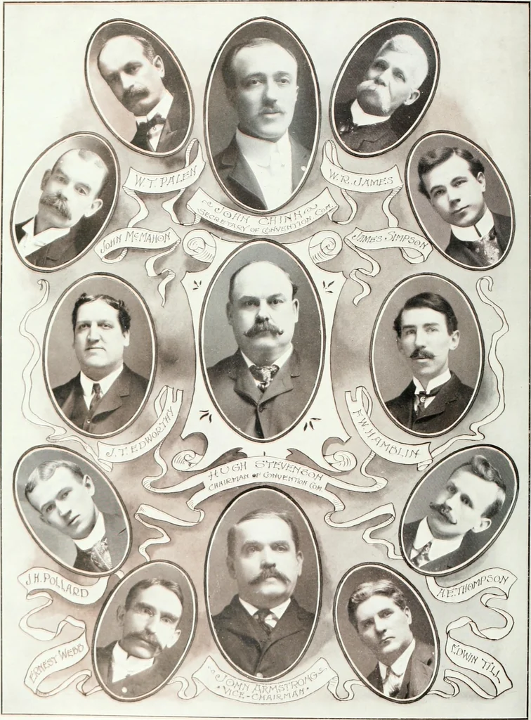An illustration from International Typographical Union souvenir for 1905 : fifty-first session, I.T.U. held in Toronto, Canada, August 14 to 19 1905, under auspices of Toronto Union, no. 91. --, 1905, leaf 75