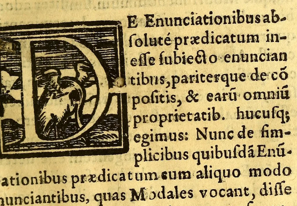 An illustration from Introductio in dialecticam Aristotelis,, 1578, leaf 153