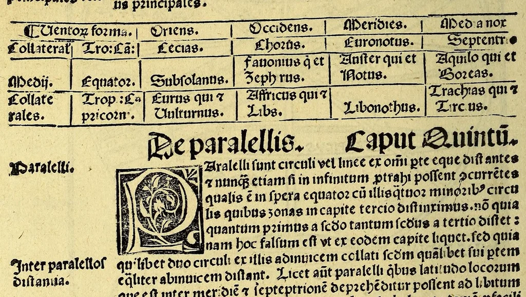 An illustration from Introductio in Ptholomei cosmographia[m] : cu[m] longitudinibus regionum [et] ciuitatum celebriorum, 1512, leaf 24