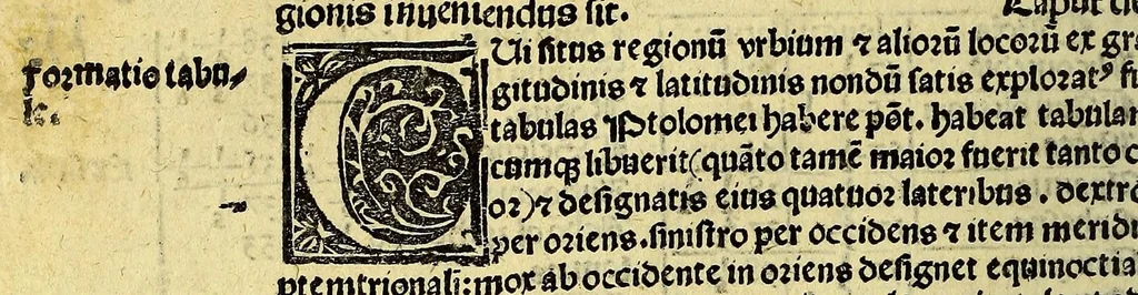 An illustration from Introductio in Ptholomei cosmographia[m] : cu[m] longitudinibus regionum [et] ciuitatum celebriorum, 1512, leaf 40