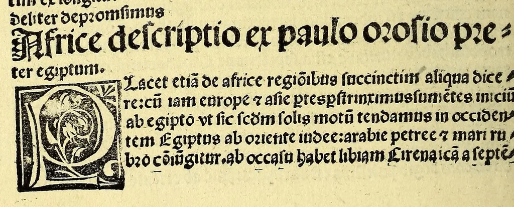 An illustration from Introductio in Ptholomei cosmographia[m] : cu[m] longitudinibus regionum [et] ciuitatum celebriorum, 1512, leaf 76