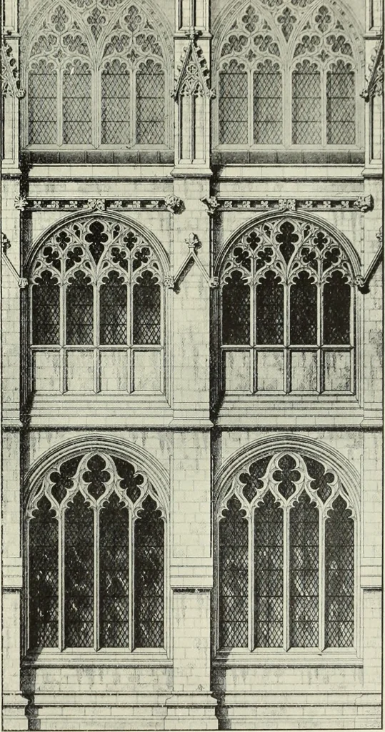 An illustration from An introduction to English church architecture : from the eleventh to the sixteenth century, 1913, leaf 100