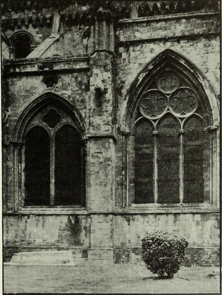 An illustration from An introduction to English church architecture : from the eleventh to the sixteenth century, 1913, leaf 102