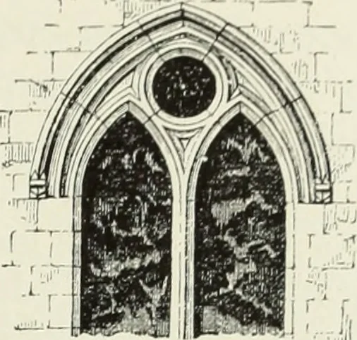 An illustration from An introduction to English church architecture : from the eleventh to the sixteenth century, 1913, leaf 104