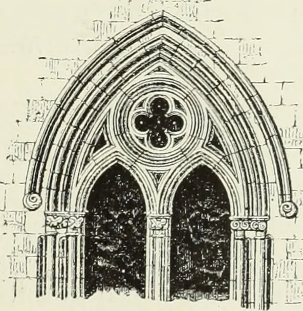 An illustration from An introduction to English church architecture : from the eleventh to the sixteenth century, 1913, leaf 104