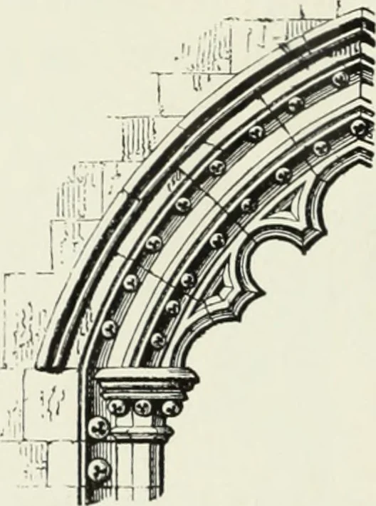 An illustration from An introduction to English church architecture : from the eleventh to the sixteenth century, 1913, leaf 107