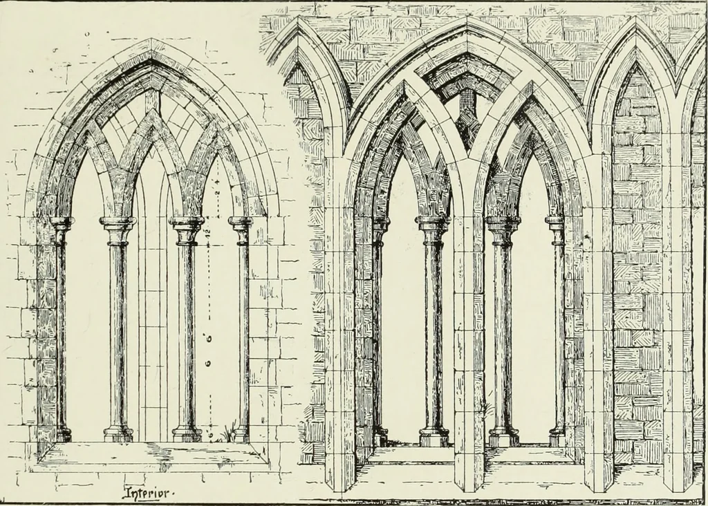 An illustration from An introduction to English church architecture : from the eleventh to the sixteenth century, 1913, leaf 108