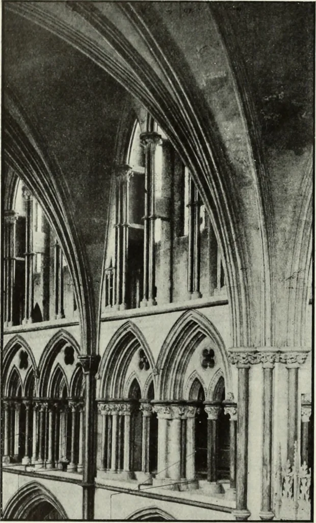 An illustration from An introduction to English church architecture : from the eleventh to the sixteenth century, 1913, leaf 109