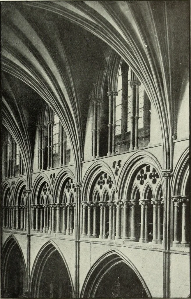 An illustration from An introduction to English church architecture : from the eleventh to the sixteenth century, 1913, leaf 110