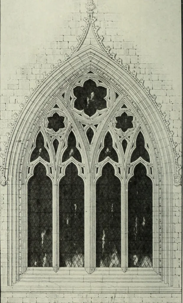 An illustration from An introduction to English church architecture : from the eleventh to the sixteenth century, 1913, leaf 115