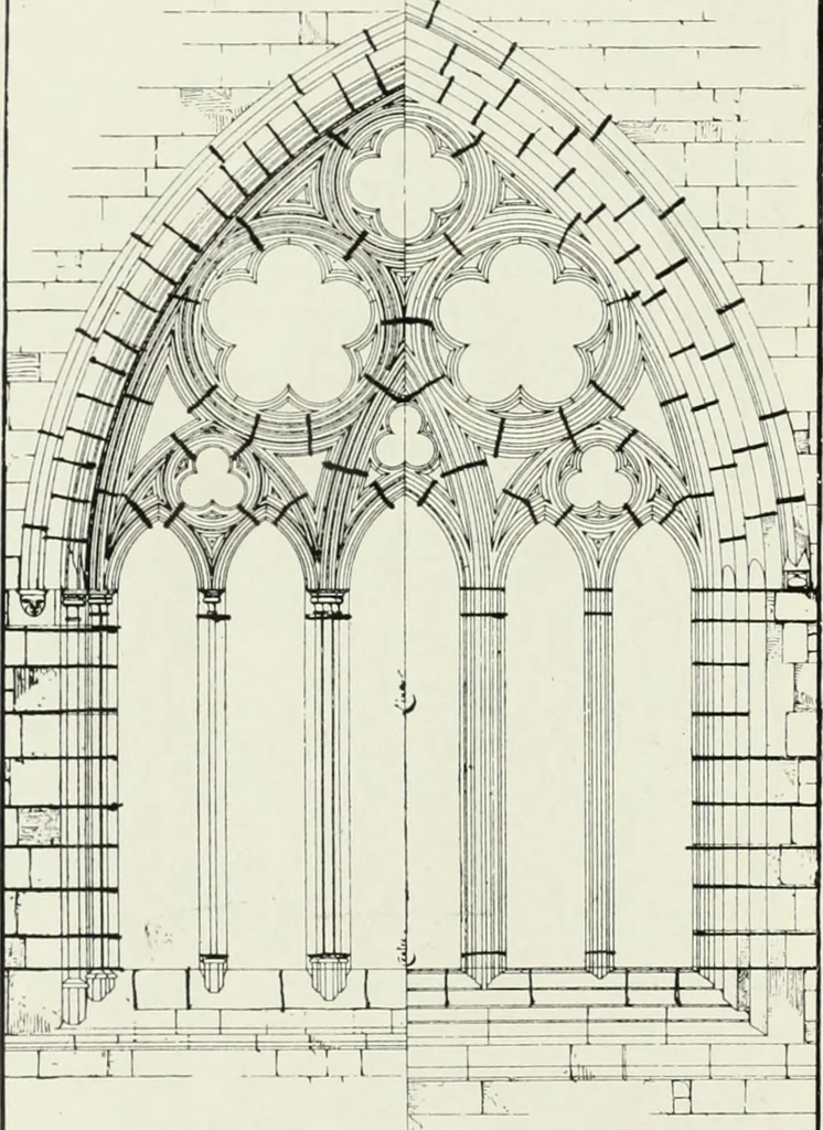 An illustration from An introduction to English church architecture : from the eleventh to the sixteenth century, 1913, leaf 117