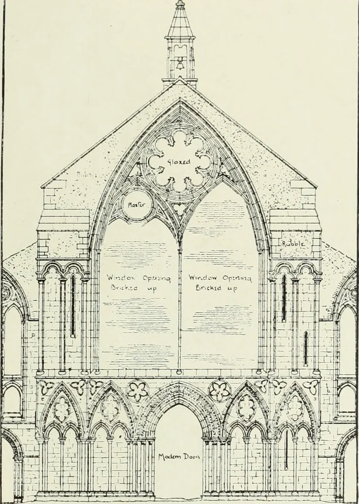 An illustration from An introduction to English church architecture : from the eleventh to the sixteenth century, 1913, leaf 120