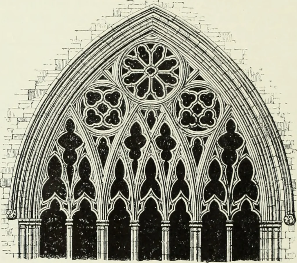 An illustration from An introduction to English church architecture : from the eleventh to the sixteenth century, 1913, leaf 121