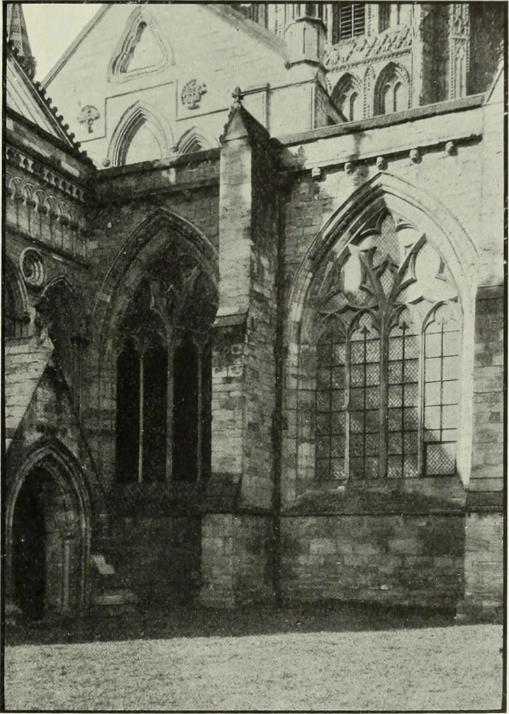 An illustration from An introduction to English church architecture : from the eleventh to the sixteenth century, 1913, leaf 132