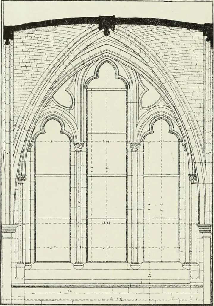 An illustration from An introduction to English church architecture : from the eleventh to the sixteenth century, 1913, leaf 137