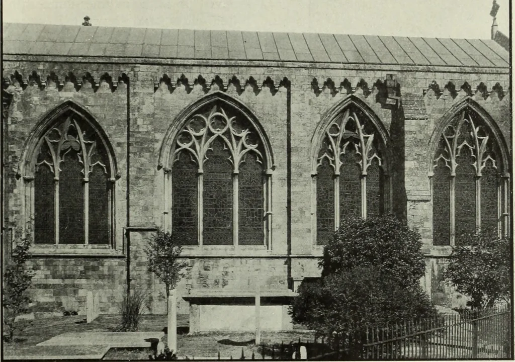 An illustration from An introduction to English church architecture : from the eleventh to the sixteenth century, 1913, leaf 140