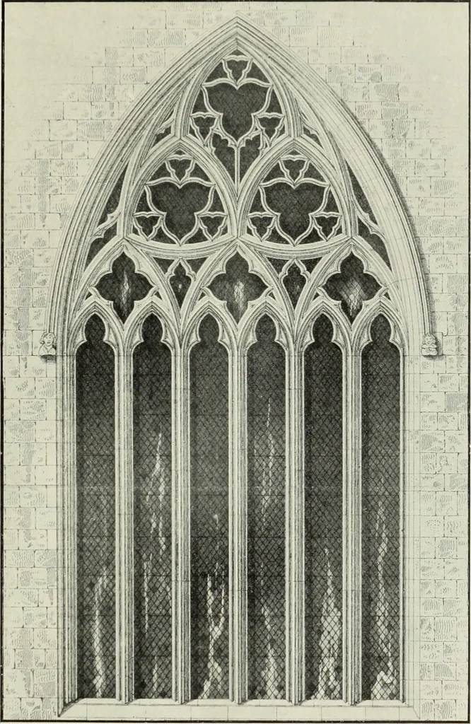 An illustration from An introduction to English church architecture : from the eleventh to the sixteenth century, 1913, leaf 142