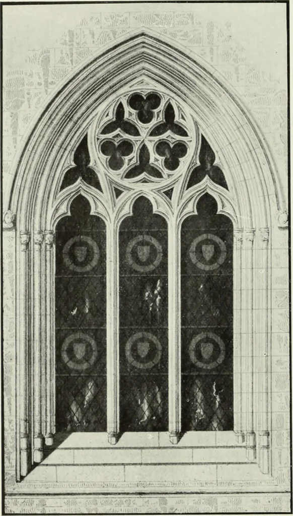 An illustration from An introduction to English church architecture : from the eleventh to the sixteenth century, 1913, leaf 143
