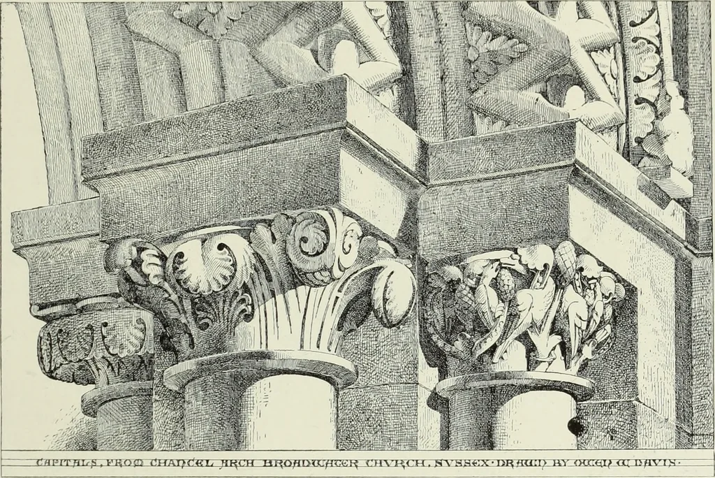 An illustration from An introduction to English church architecture : from the eleventh to the sixteenth century, 1913, leaf 16