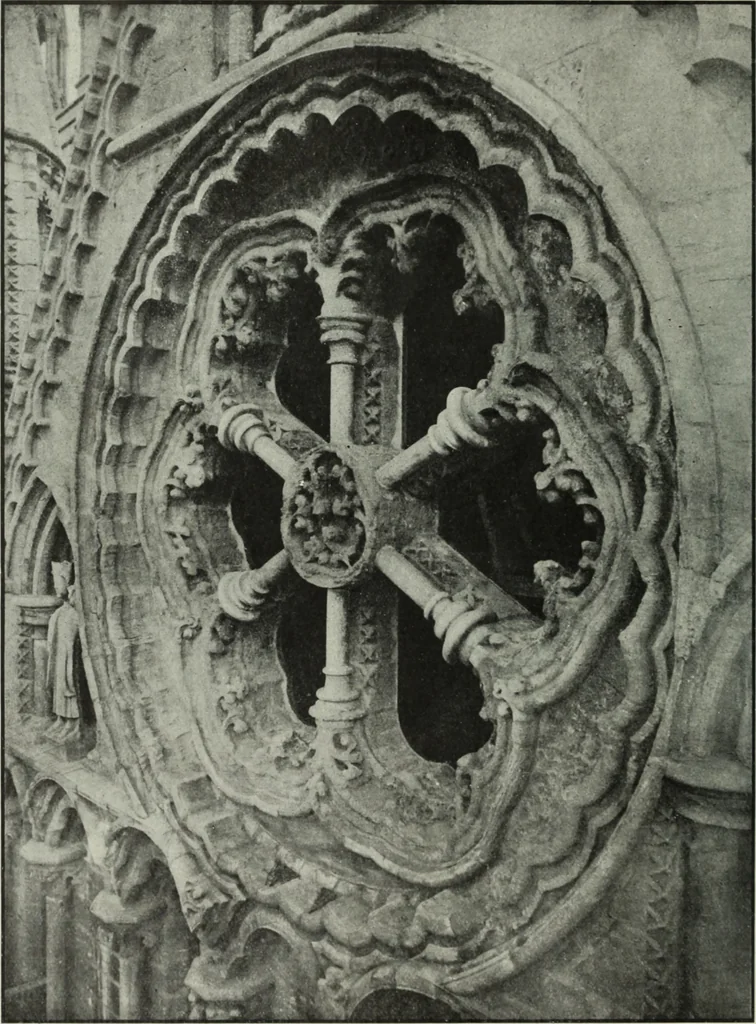 An illustration from An introduction to English church architecture : from the eleventh to the sixteenth century, 1913, leaf 195