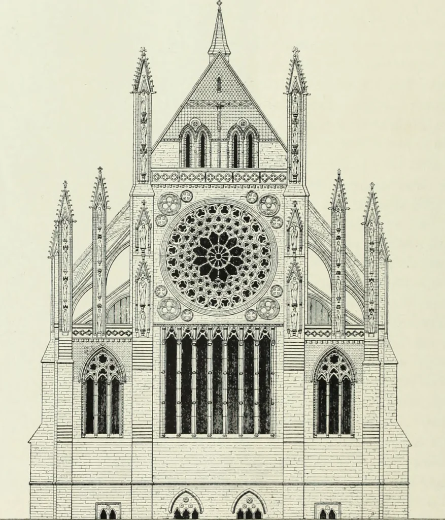 An illustration from An introduction to English church architecture : from the eleventh to the sixteenth century, 1913, leaf 199